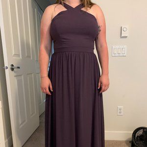 Lulu's Purple Halter Prom Dress